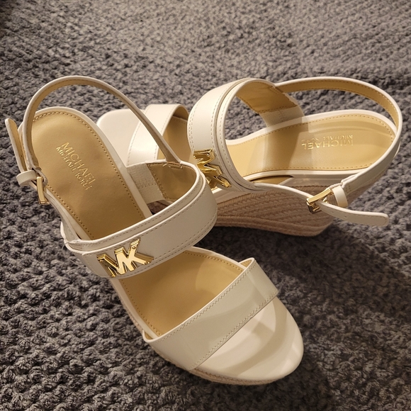 Michael Kors Women's Farrah Leather Wedge Sandals